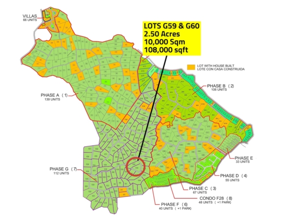 G59 & G60 Lot Map - Playa Lagarto