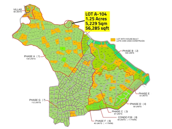 Lot A-104 Playa Lagarto MAP A104