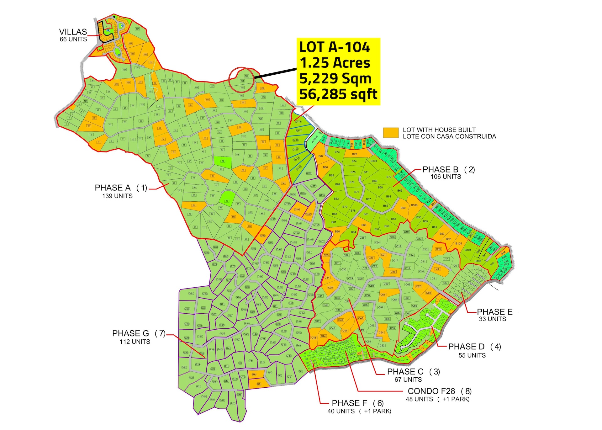 Lot A-104 Playa Lagarto MAP A104