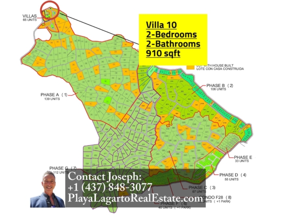 Villa 10 Playa Lagarto location map