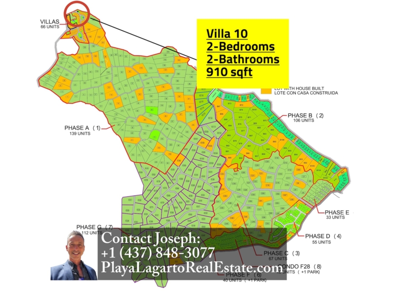 Villa 10 Playa Lagarto location map