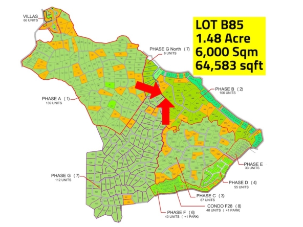 Lot B85 Playa Lagarto Map