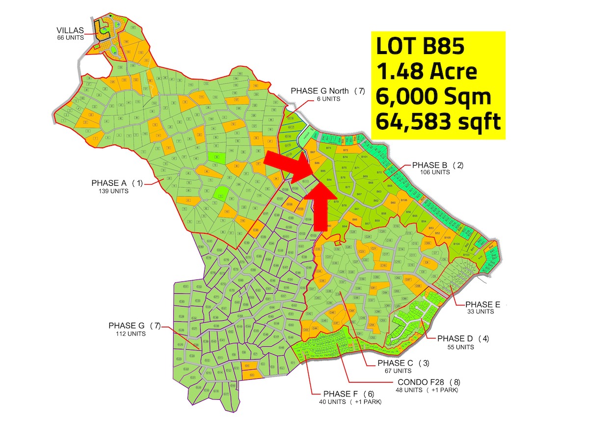 Lot B85 Playa Lagarto Map