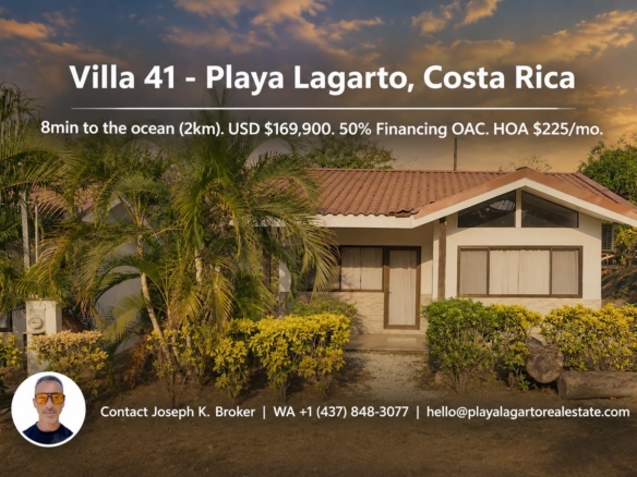 Villa 41 For Sale @ Playa Lagarto real estate - Joseph K.