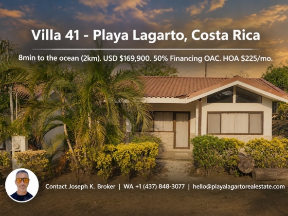Villa 41 For Sale @ Playa Lagarto real estate - Joseph K.